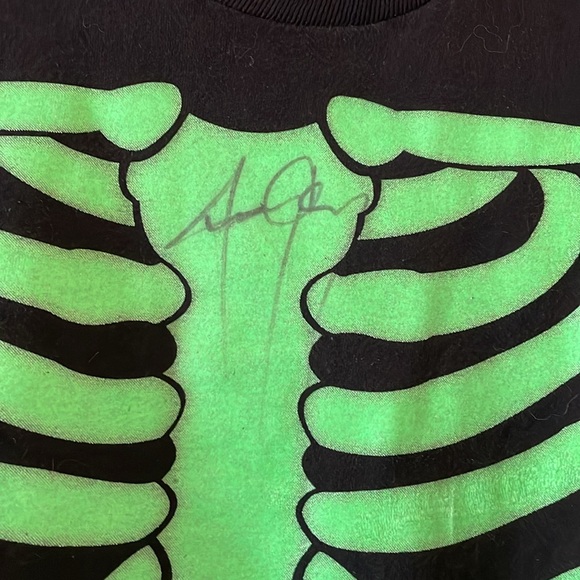 RARE 1997 Misfits signed Jerry Only long sleeve glow in the dark skeleton shirt - Picture 2 of 10